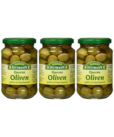 Buy Dittmann Queens Olives with Paprika Paste - 3 Pack (3 x 340g) | Premium Delicatessen Olives for International Shipping - Buy Online on GoSupps.com
