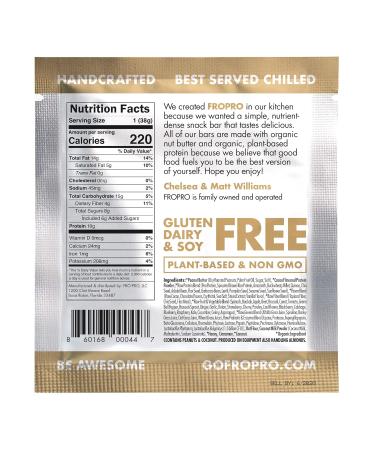 Buy FROPRO Coconut Snack Bar 1.34 OZ - Healthy Snack Vegan Gluten-Free International Shipping Available - Buy Online on GoSupps.com