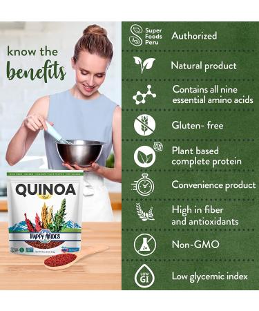 Happy Andes Tri-Color Quinoa: Non-GMO Gluten-Free Whole Grain Rice Substitute - 48 Oz - Buy Online on GoSupps.com