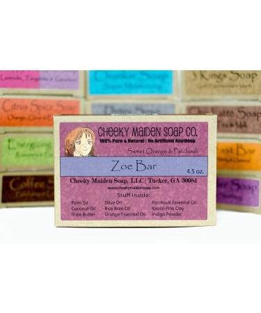 Zoe Soap - 100% Natural Handmade Saponified Oils | Sustainable Palm Coconut Shea Butter | Patchouli & Orange Essential Oils | 4.5 oz Made in USA - Buy Online on GoSupps.com