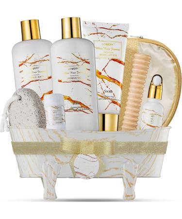 Luxury Spa Gifts for Women | Relaxation & Self-Care Bath Sets | White Rose Jasmine Kit - Perfect Personalized Gifts for Birthdays & Thank You - Buy Online on GoSupps.com