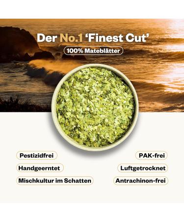 Marania Yerba Mate Tea Bio No.1 - Finest Cut 500g - 100% Organic Mate Leaves - Best Comparison Winner 2020/21/22 - Premium Mate Tea for International Shipping - Buy Online on GoSupps.com