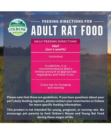 Oxbow Essentials Adult Rat Food - All Natural Nutritional Formula for Healthy Rats - Buy Online on GoSupps.com