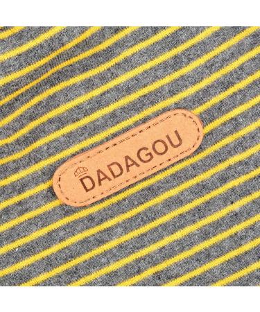 Paidful Striped Cotton T-Shirt for Small Dogs - Summer Apparel for Puppies Chihuahuas & Yorkies | XXL Yellow (Back Length 40cm Bust 52cm) - Buy Online on GoSupps.com