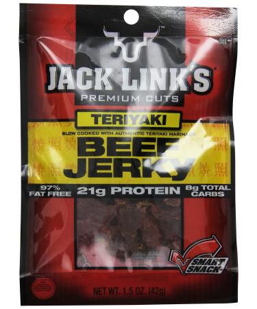 Jack Link's Beef Jerky, Teriyaki, 1.5-Ounce Bags (Pack of 10) Teriyaki 1.5-Ounce Bags (Pack of 10)
