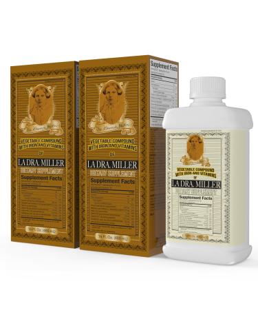 LA DRA. MILLER Energy Support Supplement Natural Vegetable Ingredients with B Vitamins Boosts and Supports Metabolism and Immunity Promotes Better Health and Energy Levels 16 FL Oz 2 Pack
