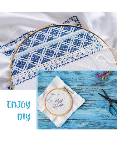 62x34.6 Inch Nature Linen Needlework Fabric with Embroidery Hoop & Needles - Garments & Crafts - Buy Online on GoSupps.com