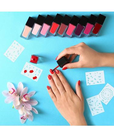 Custom Body Art Airbrush Nail Stencils - Design Series #12 - Set of 20 Individual Nail Templates with 360 Unique Designs - Buy Online on GoSupps.com