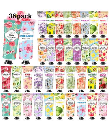 38 Pack Hand Cream for Women Gifts Set,Travel Size Lotion Mothers Day Christmas Birthday Bulk Gifts for Women,Moisturizing Shea Butter Hand Lotion for Dry Cracked Hands,Small Travel Lotion Stocking Stuffers Favors Gifts for Women Mom Girlfriend Her Wife