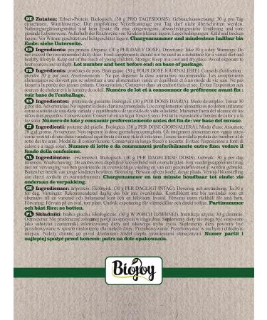 Biojoy Organic Pea Protein Powder (2 kg) without additives - Buy Online on GoSupps.com