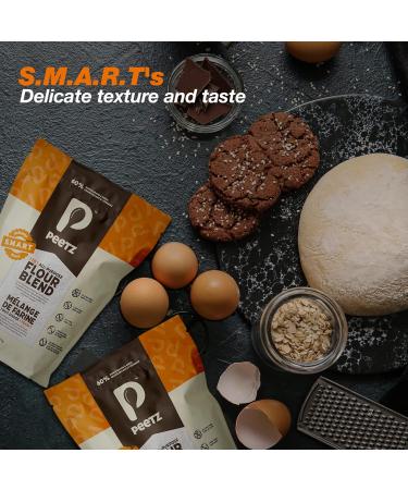 Peetz S.M.A.R.T. Blend 60% Superfoods & Ancient Whole Grains | Allergen-free |Gluten-Free Low-Starch | All-Purpose Flour | One-To-One | Easy-to-use blend for Bread Pizza Pasta Cookies Cakes muffins | Healthier more nutritious Options | High in vitamins &  - Buy Online on GoSupps.com