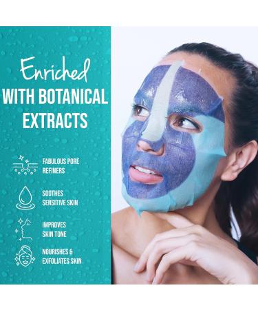 Masque BAR Pretty Animalz Facial Sheet Mask - Fun Hydrating & Soothing Korean Masks | Pack of 6 Unique Animal Character Prints - Buy Online on GoSupps.com