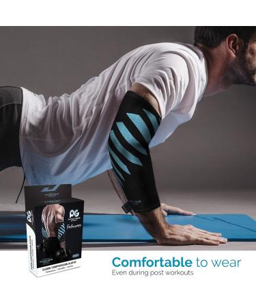 Premium Elbow Support Sleeve for Joint Pain Relief - XL Blue Tennis Elbow Brace for Men & Women - Golfers Elbow Compression for Tendonitis - 12.5-13.5 Circumference - Single - Buy Online on GoSupps.com