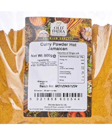 Old India Hot Jamaican Curry Powder 500g - Authentic Spice Blend (Pack of 1) - Buy Online on GoSupps.com