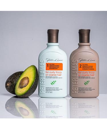 Peter Lamas Avocado & Olive Ultra Smoothing Shampoo & Conditioner - Vegan Paraben & Sulfate-Free for Curly Frizzy & Coarse Hair - Nourishing Hair Care for Healthy Locks - Buy Online on GoSupps.com