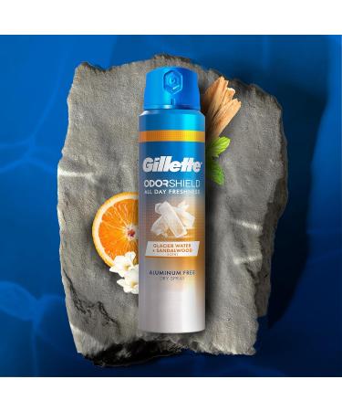Buy Gillette Aluminum Free Deodorant for Men - Dry Spray Glacier Water 4.3oz (Pack of 3) - International Shipping Available - Buy Online on GoSupps.com