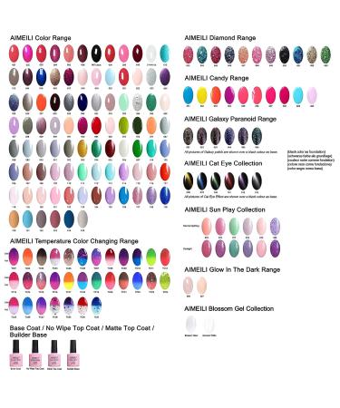 AIMEILI 2x8ml Soak Off Base Coat & No Wipe Top Coat Set - Long Lasting Mirror Finish Gel Polish - Buy Online on GoSupps.com