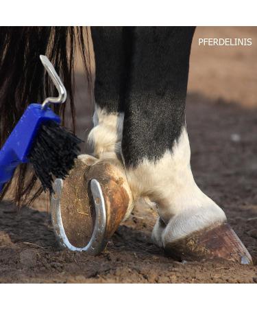 Premium Hoof Pick for Horses Donkeys & Goats Sturdy Brush & Ergonomic Handle (2x Blue) - International Shipping Available - Buy Online on GoSupps.com