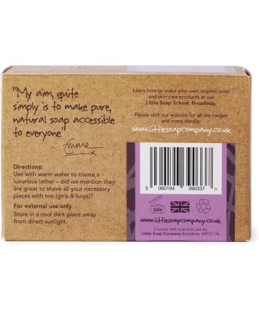 Little Soap Company Organic Lavender & Citrus Soap Bar - Vegan & Cruelty Free | 110g Bar, No SLS or Parabens | Natural & Organic Body & Hand Soap - Buy Online on GoSupps.com