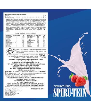 Nature's Plus Spiru-Tein High Protein Energy Meal - Strawberry Flavor, 2.4 lbs (1088g) - Buy Online on GoSupps.com