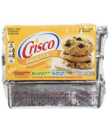 Crisco, All-Vegetable Shortening Sticks, 20 oz (3 ct) 1.25 Pound (Pack of 1)