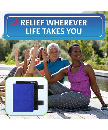 TheraPAQ Reusable Ice Pack - Large 14 x 11 Inch Hot/Cold Gel Pack w/Adjustable Strap for Hip, Shoulder, Knee, Back - Sports Therapy & Recovery - Buy Online on GoSupps.com