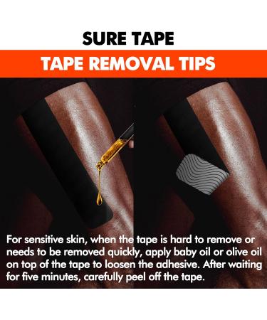 Shop Sure Tape Water Resistant Kinesiology Tape - 20 Precut Latex Free Strips for Sports Therapy - Buy Online on GoSupps.com