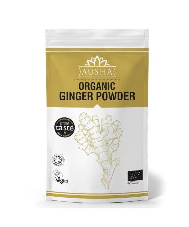 Ausha Organic Ginger Root Powder 500g l Winner Great Taste Award 2023 500 g (Pack of 1)