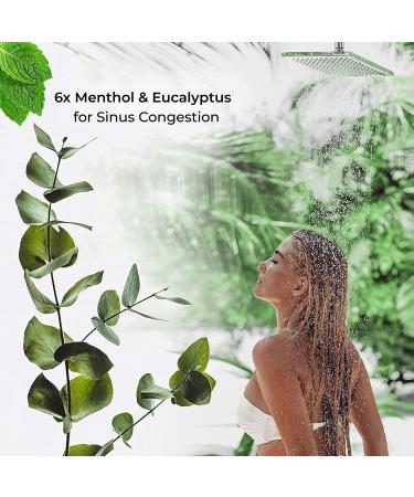 Cleverfy Aromatherapy Shower Steamers - Eucalyptus & Menthol - 6 Essential Oil Relaxation Bombs - Buy Online on GoSupps.com