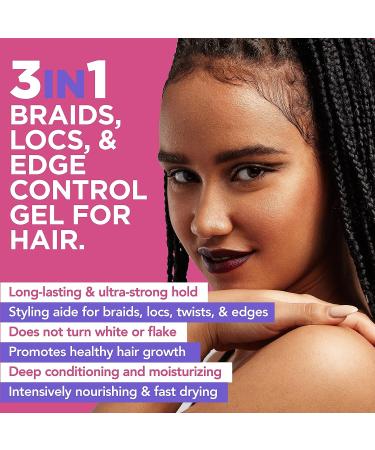 Esha Slick N Slay Coconut Braid & Edge Gel 17 Fl Oz - Extreme Hold Gel for Hair - Hydrating & Conditioning - Fast Dry Locking Gel for Locs, Twists, Braids - Buy Online on GoSupps.com