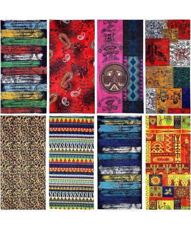 SATINIOR 8-Piece African Face Cover Bandanas - Women's Multicolored Neck Gaiter Balaclava & Head Wrap Scarf Set - Buy Online on GoSupps.com