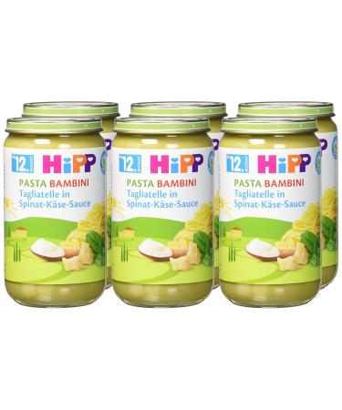 Hipp Pasta Bambini Tagliatelle with Spinach & Cheese Sauce - 6 Pack (6 x 250g) - Organic Baby Food for International Shipping - Buy Online on GoSupps.com