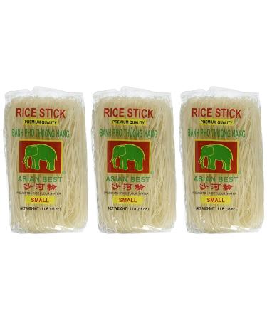 Premium Asian Rice Stick Noodles 16 oz - 3 Pack | High-Quality 1 Pound Noodles - Buy Online on GoSupps.com