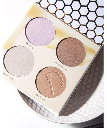 Beauty Bakerie Milk & Honey Highlighter Palette - Natural Glow Shimmer (4 Shades) - Buy Online on GoSupps.com