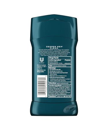 DEGREE MENS DEO Advanced Protection Antiperspirant Deodorant Invisible Solid Clean 2.7 oz (Pack of 6) - Buy Online on GoSupps.com
