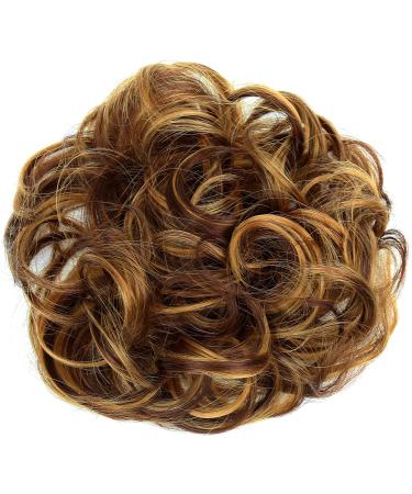 CAISHA Messy Scrunchie Bun Voluminous Wavy Hairpiece Brown Mix #30H26 G31A | Heat-Resistant Synthetic Fibres - PRETTYSHOP - Buy Online on GoSupps.com