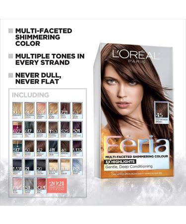 L'Oreal Paris Feria 521 Cool Amethyst Permanent Hair Color - Shimmering Multi-Faceted Dye - Buy Online on GoSupps.com