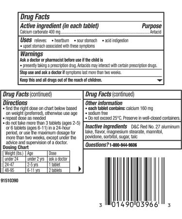 Pepto Kid's Bubblegum Chewable Tablets - 24 ct - Relief for Heartburn, Indigestion, and Upset Stomach in Children - Buy Online on GoSupps.com