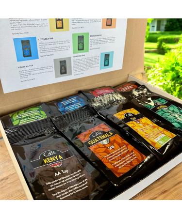 KIRIBIRI Coffee beans 100% Arabica Monorigine Tasting Brazil Colombia Costa Rica Ethiopia Kenya Peru and Honduras Organic Guatemala (8x100g) - Buy Online on GoSupps.com