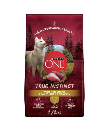 Purina ONE True Instinct High Protein Dry Dog Food Turkey & Venison - 1.72 kg Bag 1.72 kg (Pack of 1) Dog Food