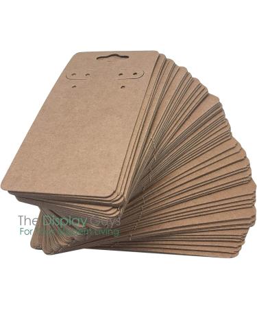 500-Pack 2x4 Pre-Punched Hanging Earrings Display Cards - Brown Kraft Paper Large - Buy Online on GoSupps.com