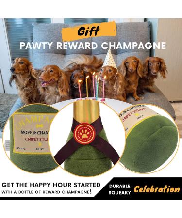 Chipet Studio Champagne Shape Dog Squeaky Chew Toy - Interactive Toy for Small, Medium, and Large Dogs - Perfect Birthday Gift and Festival Reward - Buy Online on GoSupps.com