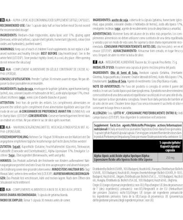 Buy BioTechUSA ALA Alpha Lipoic Acid 250 mg - Antioxidant Softgel Capsules (50 Count) for Optimal Health | International Shipping Available - Buy Online on GoSupps.com