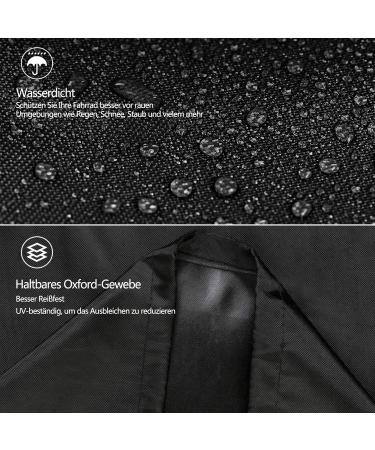 Dokon Waterproof Bicycle Cover - High-Quality 420D Oxford Tarpaulin for 1-2 Bikes | Protective Garage Cover with Storage Bag - 200x70x110cm - Black - Buy Online on GoSupps.com