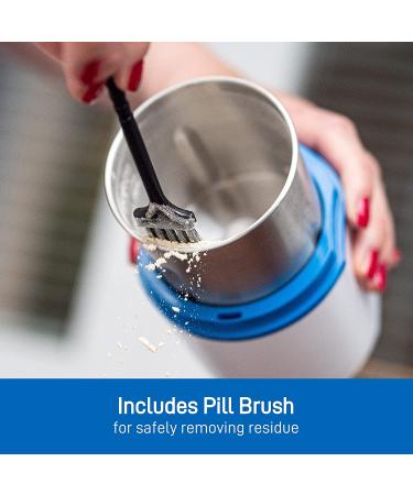 Electric Pill Crusher Grinder - Fine Powder Electronic Pulverizer for Medication and Vitamins - Stainless Steel Blades - by Pill Mill - Buy Online on GoSupps.com