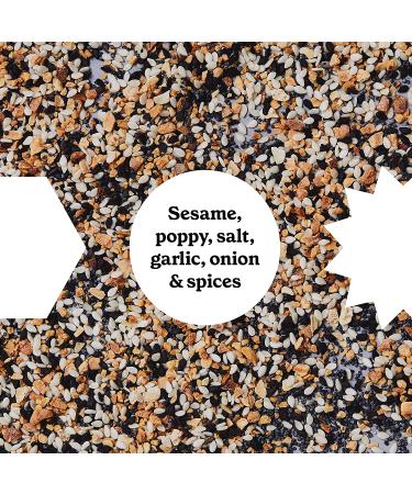 Everything Bagel Seasoning XL 9oz Jar - Sea Salt, Spices, Sesame Seeds, Onion Flakes & Garlic - Gluten Free & Keto - 1 Pack - Buy Online on GoSupps.com