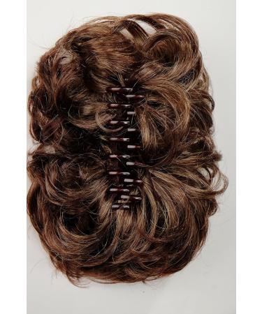 WIG ME UP Q0147-25T33: Short Voluminous Braid Curls Hairpiece Bun with Butterfly Clip | Blonde Brown Mix - International Shipping Available - Buy Online on GoSupps.com