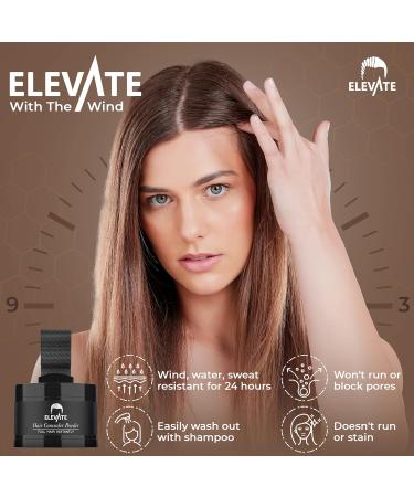 ELEVATE Hair Line Powder - Instant Hair Loss Concealer & Root Touch Up for Men & Women | Gray Coverage in Black - Buy Online on GoSupps.com