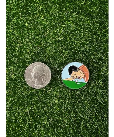 Happy Gilmore Golf Ball Marker - Play and Repeat Funny Gift + Magnetic Hat Clip - Buy Online on GoSupps.com