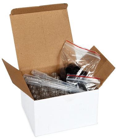 Vivaplex 24 Clear 10ml Glass Roll-on Bottles with Stainless Steel Roller Balls + 3 Droppers - Buy Online on GoSupps.com